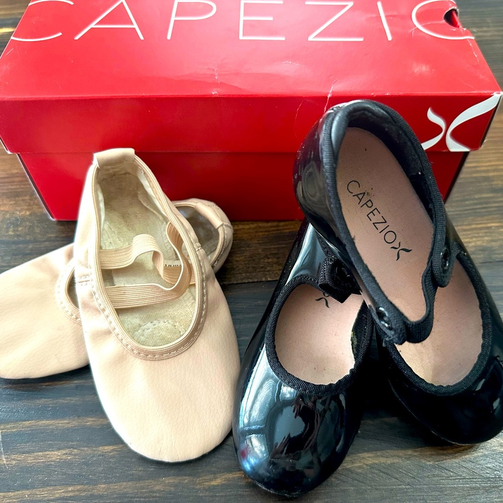 Tap and ballet shoes